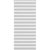 vidaXL Zebra Blind Light Grey 115x230 cm Fabric Width 110.9 cm Polyester