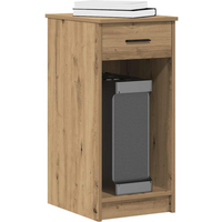 vidaXL Computer Tower Stand with Drawer Artisan Oak 35x45x77 cm