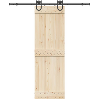 vidaXL Sliding Door Hardware Kit 183 cm Steel Black