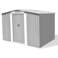 vidaXL Garden Storage Shed Grey Metal 257x205x178 cm