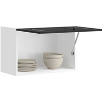vidaXL Kitchen Wall Cabinet Kalmar Black Engineered Wood