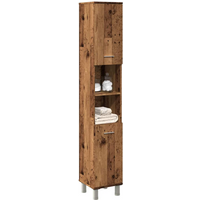 vidaXL Bathroom Cabinet Old Wood 30x30x179 cm Engineered Wood
