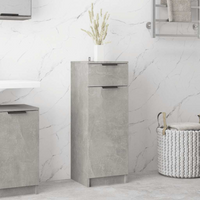 vidaXL Bathroom Cabinet Concrete Grey 32x34x90 cm Engineered Wood