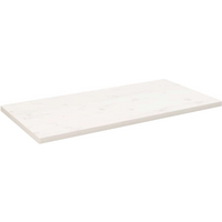 vidaXL Table Top White 110x60x2.5 cm Solid Wood Pine Rectangular