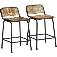 vidaXL Bar Stools 2 pcs 46x35.5x70 cm Solid Wood Reclaimed