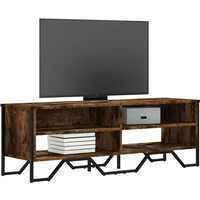 vidaXL TV Cabinet Smoked Oak 122x34x41 cm Engineered Wood