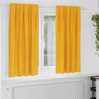 vidaXL Curtains with Curtains 2 pcs Mustard yellow 140 x 175 cm Velvet