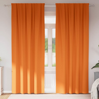 vidaXL Blackout Curtains with Rings 2 pcs Bright Orange 245 x 140 cm