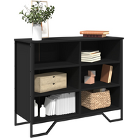 vidaXL Sideboard Black 91x35.5x74.5 cm Engineered Wood