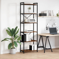 vidaXL Bookcase Smoked oak 60 x 30 x 188 cm Engineered wood