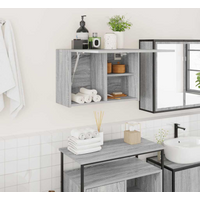 vidaXL Bathroom Wall Cabinet Grey Sonoma 60x25x40 cm Engineered Wood