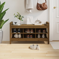 vidaXL Hall Bench Honey Brown 110x40x60 cm Solid Wood Pine