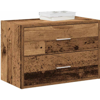 vidaXL Cabinet with 2 Drawers Old Wood 60x31x40 cm Engineered Wood
