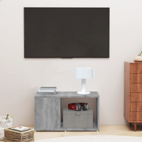 vidaXL TV Cabinet Grey Sonoma 60x24x32cm Engineered Wood
