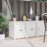 vidaXL Kitchen Cabinet White 106 x 55 x 64 cm Solid Pine wood