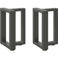 vidaXL Coffee Table Legs T-Shaped 2 pcs Anthracite 28x25x(42-43) cm Steel