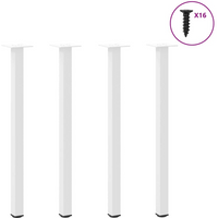 vidaXL Console Table Legs 4 pcs White 72-74 cm Steel