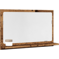vidaXL Bathroom Mirror Cabinet Old Wood 60x11x37 cm Engineered Wood