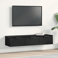 vidaXL Wall Cabinet Black Oak 102 x 30 x 20 cm Engineered Wood