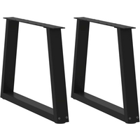 vidaXL Coffee Table Legs V-Shape 2 pcs Black 60x(42-43.3) cm Steel