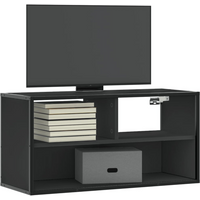 vidaXL TV Cabinet Black 80x31x39.5 cm Engineered Wood and Metal