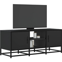 vidaXL TV Cabinet Black 100x35x41 cm Engineered Wood and Metal