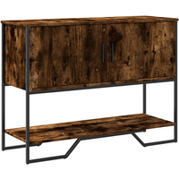 vidaXL Console Table Smoked Oak 100x35x74.5 cm Engineered Wood