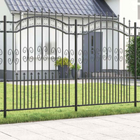 vidaXL Garden Fence Grey 190 cm Powder-coated steel