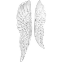 vidaXL Wings Sculpture Silver 31 x 5 x 91 cm Aluminium