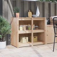 vidaXL Kitchen Cabinet Brown 106 x 55 x 92 cm Solid Pine wood