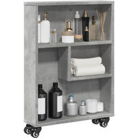 vidaXL Narrow Storage Trolley Concrete Grey 48x13x68 cm Engineered Wood