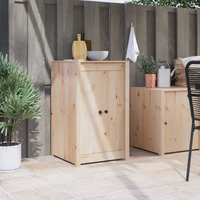 vidaXL Kitchen Door with Door Brown 50 x 9 x 82 cm Solid Pine wood