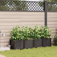 vidaXL Garden Brown 160 x 40 x 37.5 cm Steel