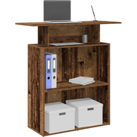 vidaXL Reception Desk Old Wood 100x40x104 cm Engineered Wood