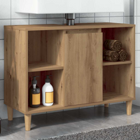 vidaXL Bathroom Cabinet Artisian Oak 80x33x60 cm Engineered Wood