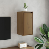 vidaXL Wall Cabinet Honey Brown 30x30x60 cm Solid Wood Pine