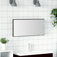 vidaXL Mirror Black oak 80 x 37 cm Glass and Engineered Wood