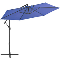vidaXL Cantilever Garden Parasol with Aluminium Pole 300 cm Blue