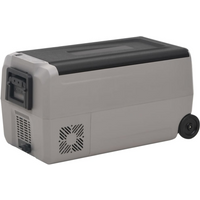 vidaXL Cool Box with Wheel and Handle Black & Grey 36 L PP & PE