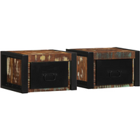 vidaXL Bedside Cabinets 2 pcs Multicolour 40x35x25 cm Solid Wood Reclaimed