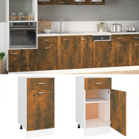 vidaXL Drawer Bottom Cabinet Lyon Smoked Oak 40x46x81.5 cm Engineered Wood