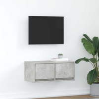 vidaXL TV Cabinet Concrete Grey 60x31x25.5 cm Engineered Wood