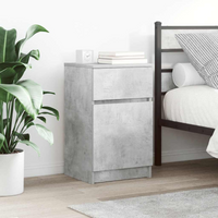 vidaXL Bedside Cabinets 2 pcs Concrete Grey 39x35x65 cm Engineered Wood