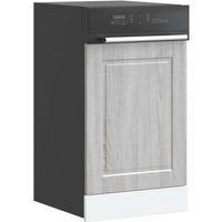 vidaXL Dishwasher Panel Porto Grey Sonoma 45x1,5x67 cm Engineered Wood