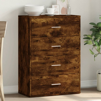 vidaXL Sideboard Smoked Oak 60x31x84 cm Engineered Wood