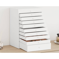 vidaXL Jewellery Box 10-Layer with Watch Holders White 29x20.5x40.5 cm