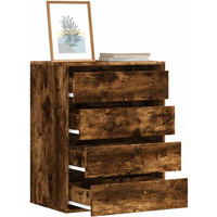 vidaXL Corner Chest of Drawers Smoked Oak 60x41x76 cm Engineered Wood