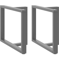 vidaXL Dining Table Legs T-Shaped 2 pcs Black 100x35x(72-73) cm Steel