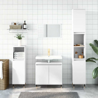 vidaXL Bathroom Cabinet White 58x33x60 cm Engineered Wood