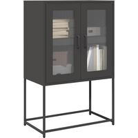vidaXL Highboard Black 68x39x107 cm Steel